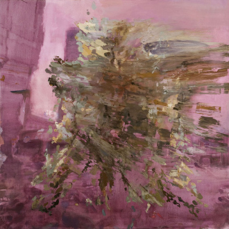 Hard Sauce – Hanneline Røgeberg - Rebound, Extrovert, 2013. Oil on canvas, 79 x 79 in.